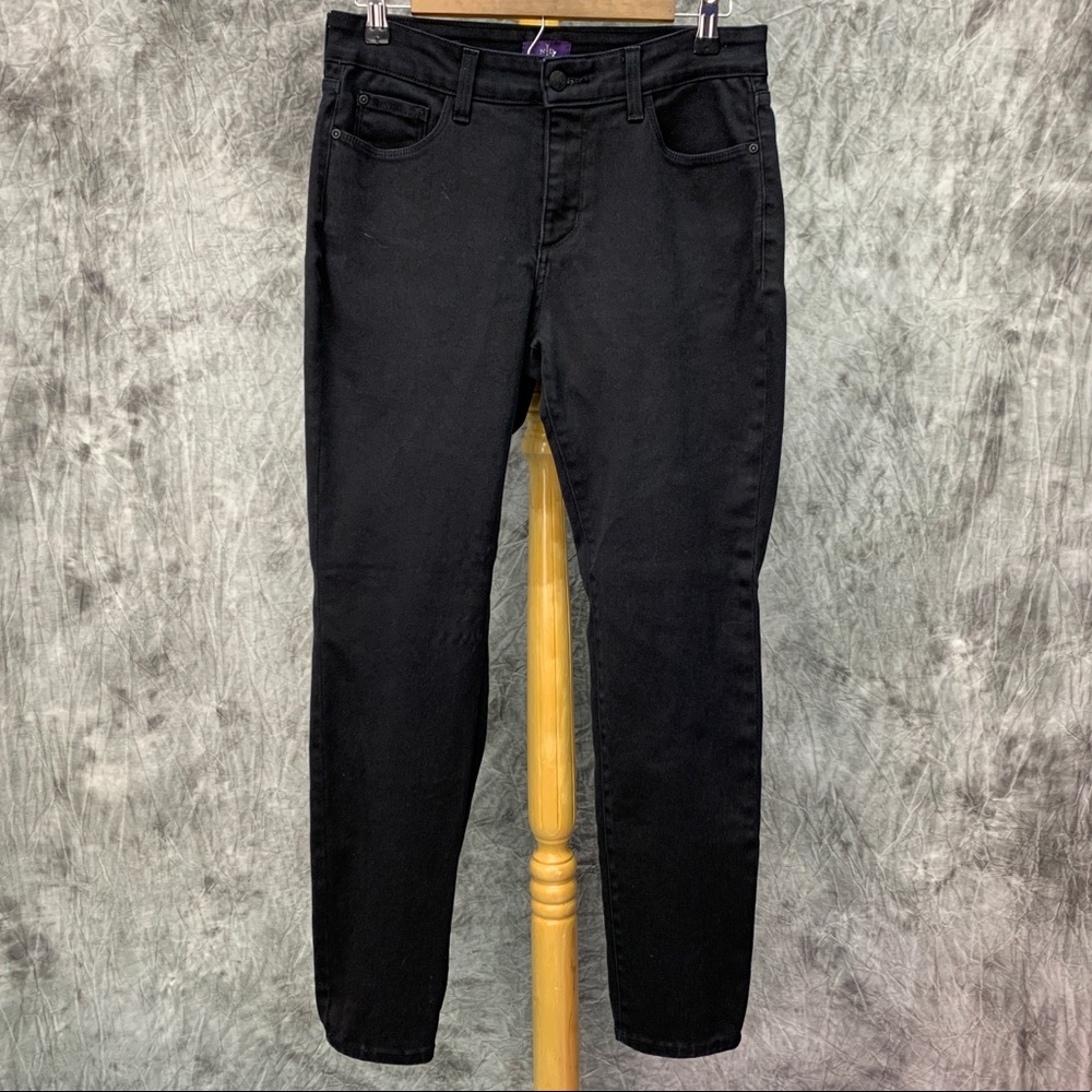 NYDJ Alina Stretch Legging Jeans Black Sz 8P